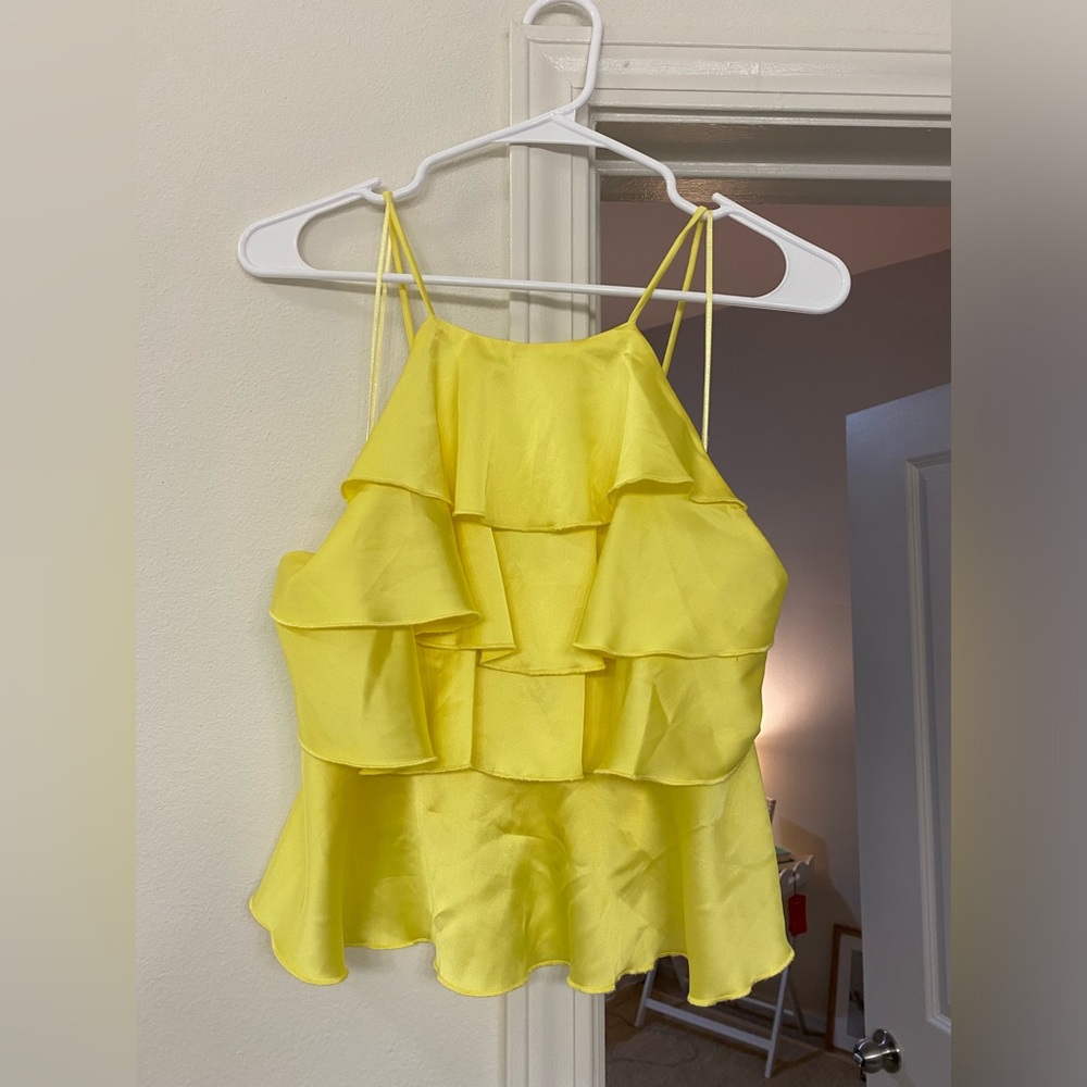 Zara Yellow low back top